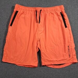 Municipal Sport Utility Shorts Men Large Red Lava Orange Lined Gym Athleisure